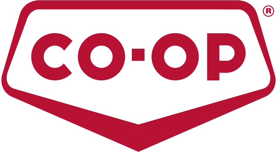 CO-OP Logo Red letters spelling out Co-op