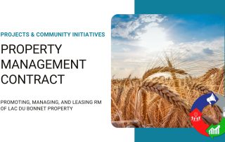 Information slide with a picture of a wheat field to depict the Property Management Agreement.