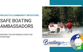 Title slide showing a water-skier depicting the Safe Boating Ambassador Committee.