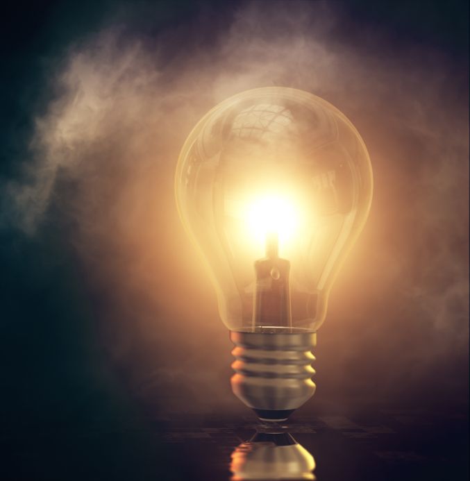 Image of a light bulb depicting the Lac du Bonnet CDC Business Learning Hub